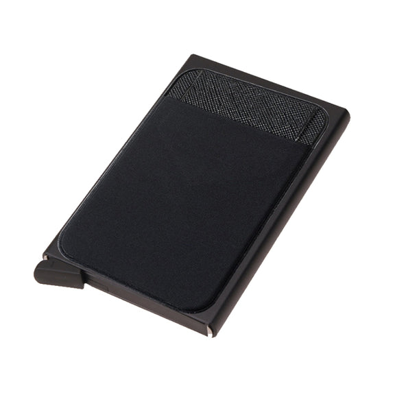 RFID Short Metal Card Case Credit Card Holder Wallet(Black)