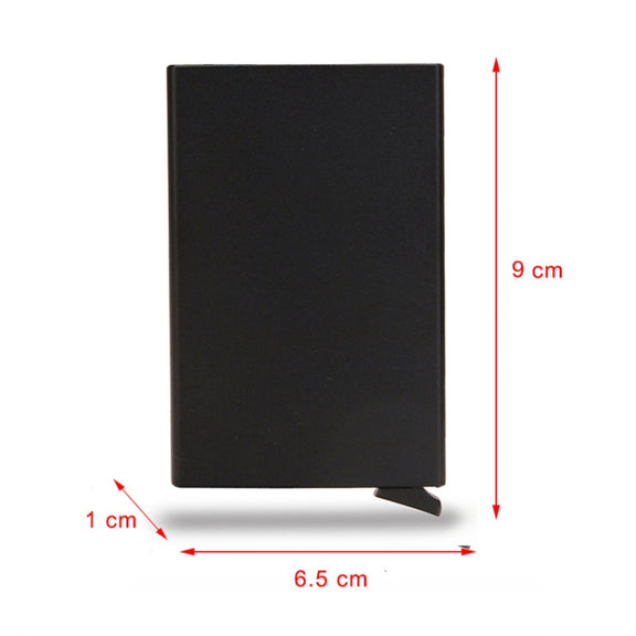 RFID Short Metal Card Case Credit Card Holder Wallet(Gold)