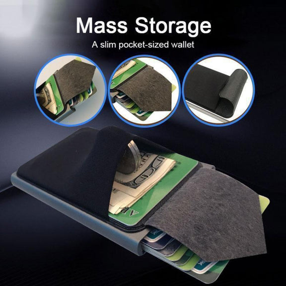 RFID Short Metal Card Case Credit Card Holder Wallet(Green)
