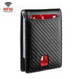 RFID Anti-Theft Brush Leather Multi Card Pocket Coin Wallet Credit Card Case(Carbon Fiber+Black Inside) - free shipping - PMC TechLife - Order now!