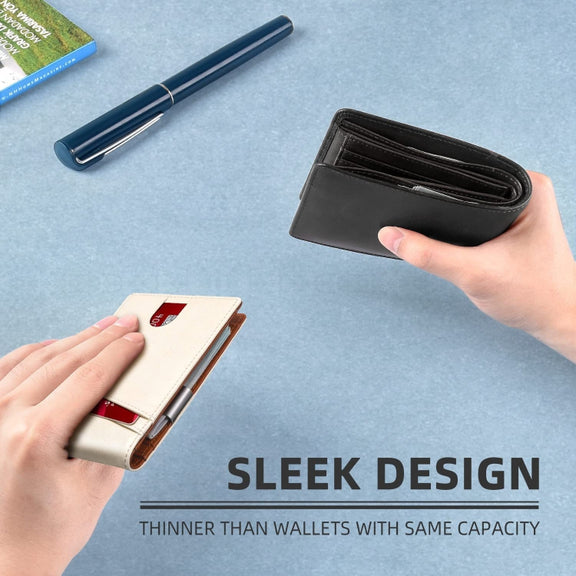 RFID Anti-Magnetic And Anti-Theft Leather Multi-Card Credit Card Wallet Coin Purse(Black)