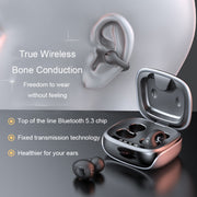 JX80 TWS Wireless Bone Conduction Clip-On Ear Noise Reduction Bluetooth Headset(White)