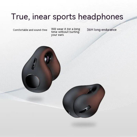 JX80 TWS Wireless Bone Conduction Clip-On Ear Noise Reduction Bluetooth Headset(Purple)