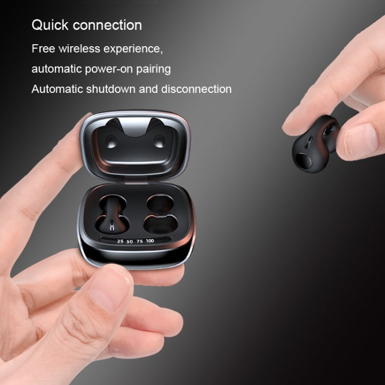 JX80 TWS Wireless Bone Conduction Clip-On Ear Noise Reduction Bluetooth Headset(White)