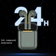 J18 Bluetooth 5.0 TWS In-Ear Wireless Earphones Long Battery Life Headphones(Blue)