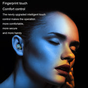 F9-2 LED Digital Display Wireless In-Ear Noise Reduction Long Life Bluetooth Headset(Black)