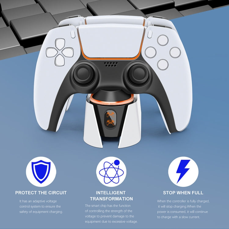 For PS5 Gamepad Contact Dual Charging Dock Gamepad Charger - Charger & Power by PMC TechLife | Online Shopping South Africa | PMC TechLife | Buy Now Pay Later Mobicred