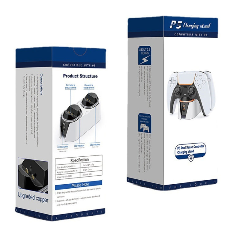 For PS5 Gamepad Contact Dual Charging Dock Gamepad Charger - Charger & Power by PMC TechLife | Online Shopping South Africa | PMC TechLife | Buy Now Pay Later Mobicred