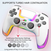 For PS4 Dazzle Color Light Wireless Bluetooth Grip(Pink)
