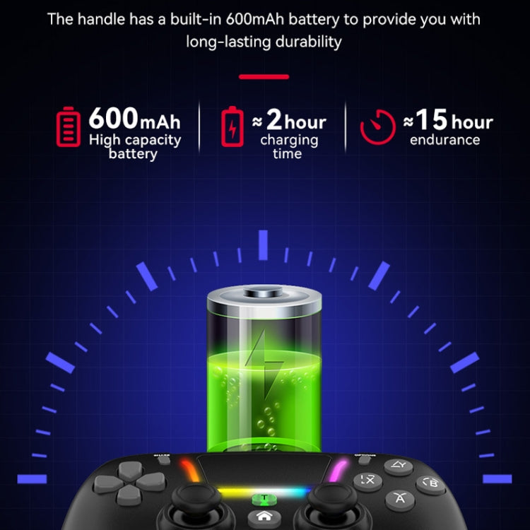 For PS4 Dazzle Color Light Wireless Bluetooth Grip(Pink) - Gamepads by PMC TechLife | Online Shopping South Africa | PMC TechLife