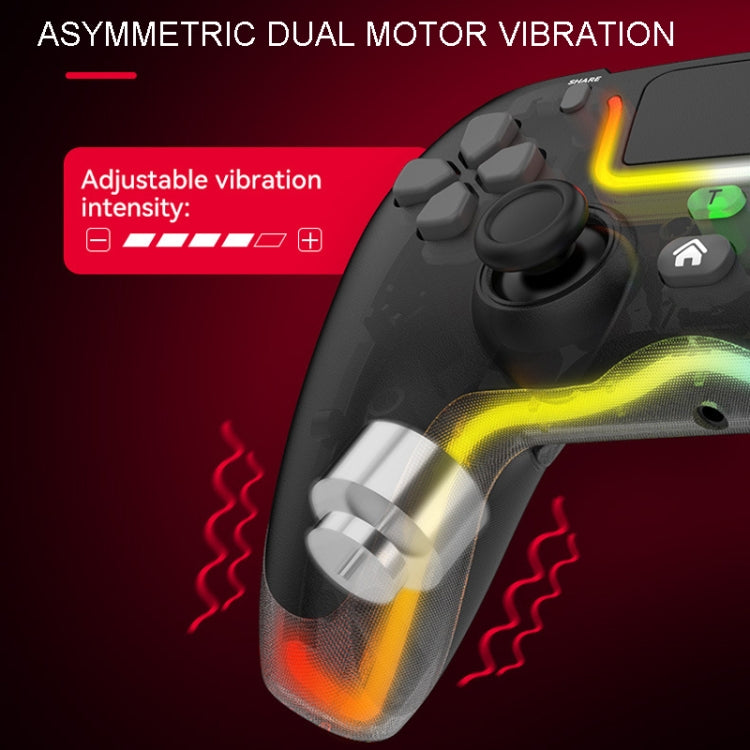 For PS4 Dazzle Color Light Wireless Bluetooth Grip(White) - Gamepads by PMC TechLife | Online Shopping South Africa | PMC TechLife