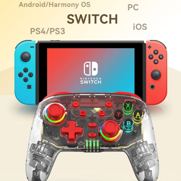 For PS3 / PS4 Dual Vibration Wireless Gamepad With RGB Lights(Blue)