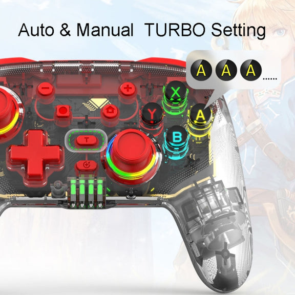 For PS3 / PS4 Dual Vibration Wireless Gamepad With RGB Lights(Green)