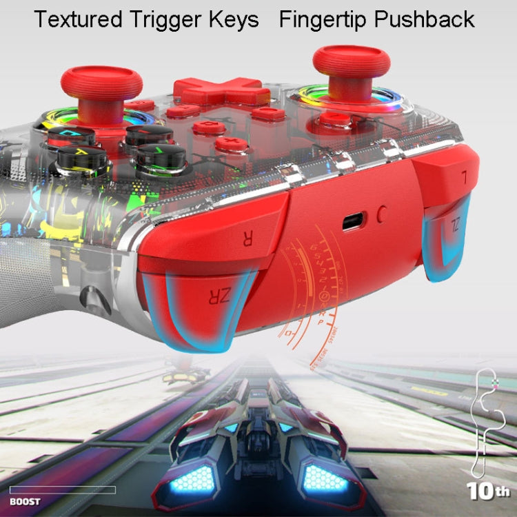 For PS3 / PS4 Dual Vibration Wireless Gamepad With RGB Lights(Red) - Gamepads by PMC TechLife | Online Shopping South Africa | PMC TechLife