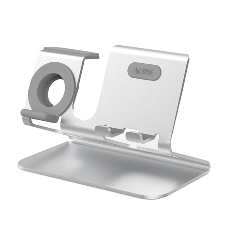 For IPhone / AirPods / Apple Watch Series AhaStyle 3 In 1 Aluminum Alloy Stand(Silver) - Desktop Holder by AhaStyle | Online Shopping South Africa | PMC TechLife | Buy Now Pay Later Mobicred