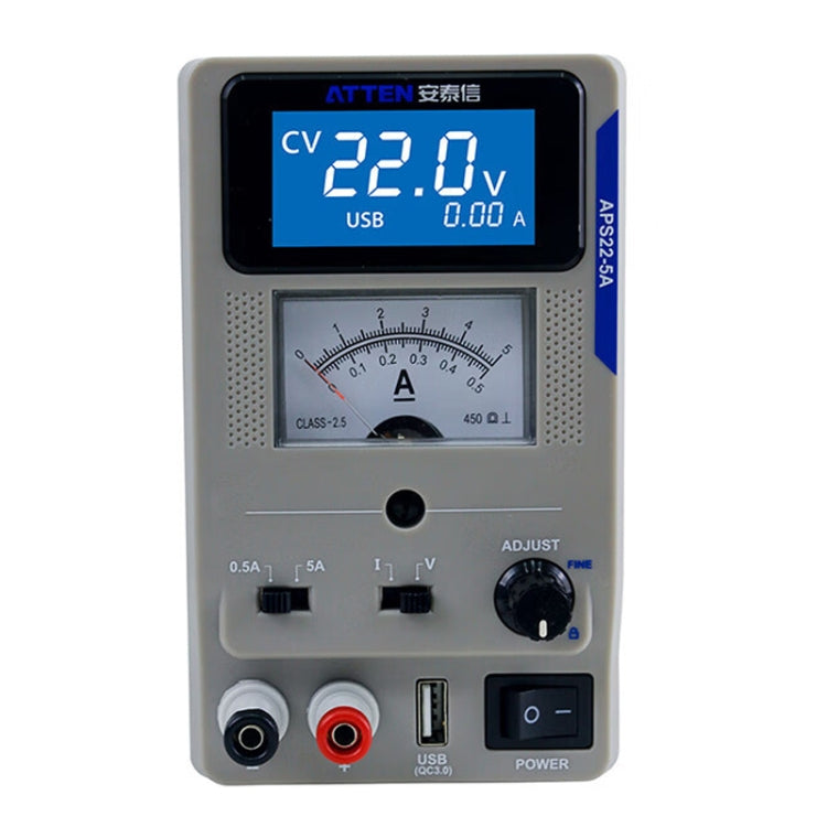 ATTEN APS22-5A 22V 5A USB Digital Variable Adjustable Laboratory DC Power Supply For Mobile Repair, EU Plug - free shipping - PMC Jewellery - Order now!