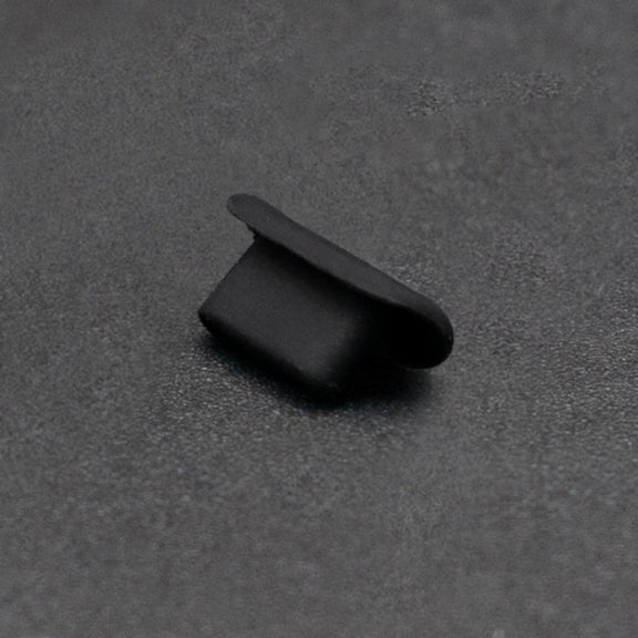 8 Pin Phone Dust Plug Silicone Charging Port Plug(Black)