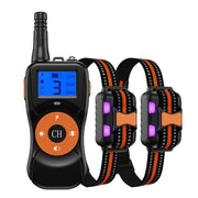 Smart Electronic Remote Control Dog Training Device Water-resistant Pets Bark Stopper, Size: For-Two-Dog(Orange)