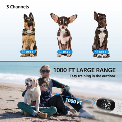 Smart Waterproof Shock Collar For Pets Remote Control Dog Training Device, Size: For-Two-Dog(Black) - free shipping - PMC Jewellery - Order now!