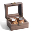 Wood Grain Leather Watch Display Box Watch Storage Case Jewelry Box, Style: 2 Digit Long - Watch Storages by PMC TechLife | Online Shopping South Africa | PMC TechLife