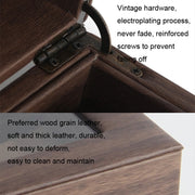 Wood Grain Leather Watch Display Box Watch Storage Case Jewelry Box, Style: 10 Digit Long