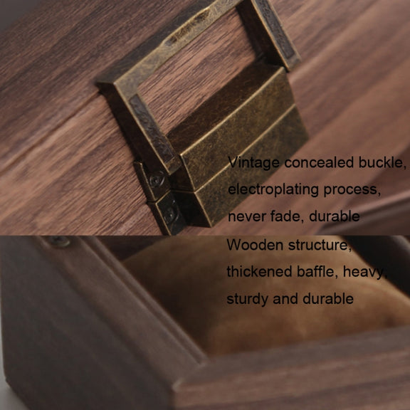Wood Grain Leather Watch Display Box Watch Storage Case Jewelry Box, Style: 3 Digit Long