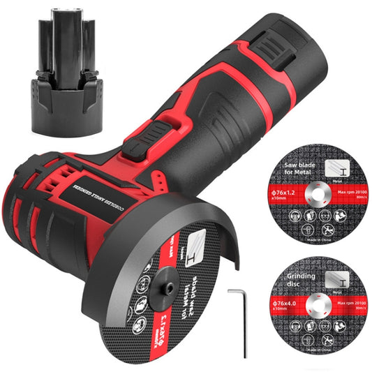 HILDA 12V 3 Inch Li-Ion Angle Grinder Home Cutting And Sanding Machine, US Plug, Model: Plastic Package With 1 Battery - free shipping - PMC Jewellery - Order now!