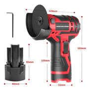 HILDA 12V 3 Inch Li-Ion Angle Grinder Home Cutting And Sanding Machine, US Plug, Model: Carton Package With 1 Battery