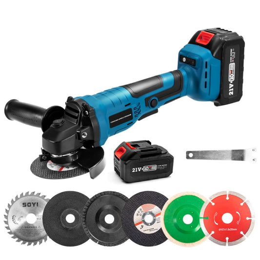 HILDA 21V Brushless Angle Grinder Lithium Cutting Machine, Model: 2 Battery +1 Charger EU Plug - free shipping - PMC Jewellery - Order now!