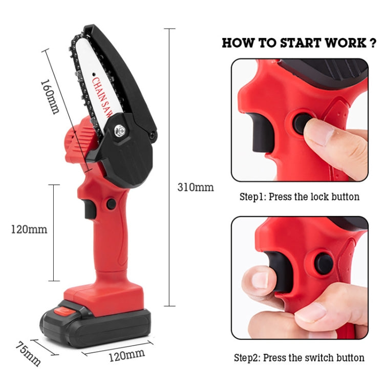 HILDA Rechargeable Cordless Mini Electrical Chain Saw Logging Tools(Black) - free shipping - PMC TechLife - Order now!