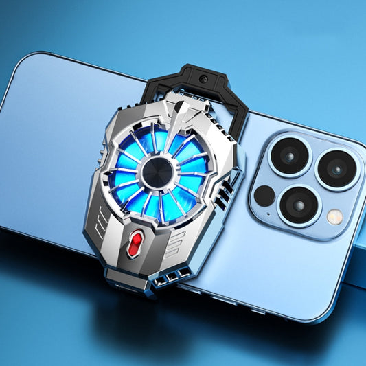 X20 Semiconductor Mobile Phone Radiator LED Light Mini Phone Cooling Fan, Color: Electroplated Silver - Cooling Fan Radiator by PMC Jewellery | Online Shopping South Africa | PMC Jewellery