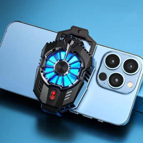 X20 Semiconductor Mobile Phone Radiator LED Light Mini Phone Cooling Fan, Color: Frosted Black