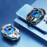 X20 Semiconductor Mobile Phone Radiator LED Light Mini Phone Cooling Fan, Color: Electroplated Mineral-color