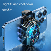 X20 Semiconductor Mobile Phone Radiator LED Light Mini Phone Cooling Fan, Color: Electroplated Mineral-color