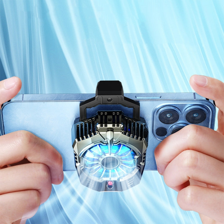 X20 Semiconductor Mobile Phone Radiator LED Light Mini Phone Cooling Fan, Color: Electroplated Mineral-color