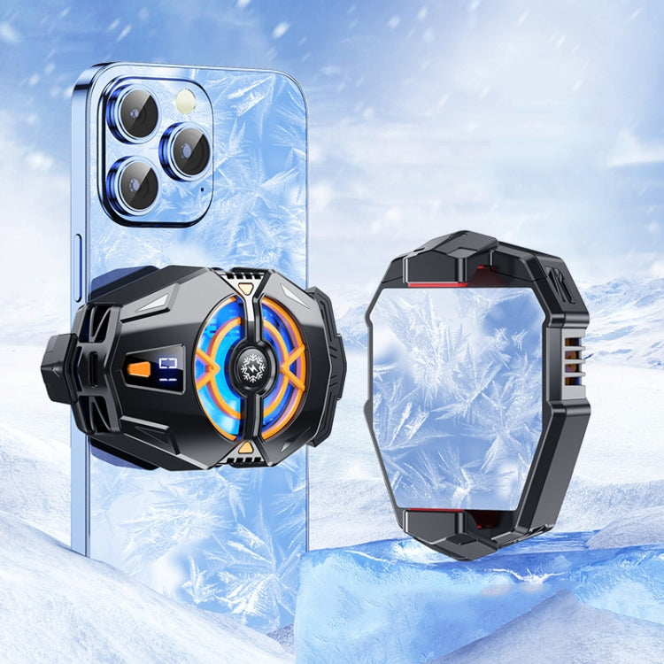 J20 Three-speed Adjustable Semiconductor Refrigeration Mobile Phone Radiator, Style: Digital Display Model