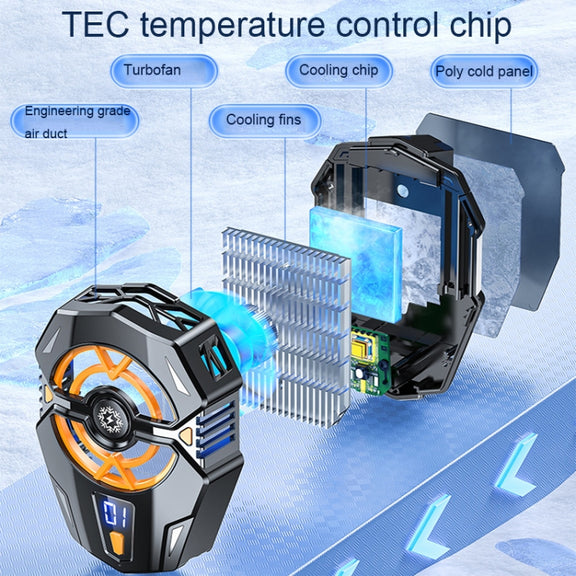 J20 Three-speed Adjustable Semiconductor Refrigeration Mobile Phone Radiator, Style: Basic Model