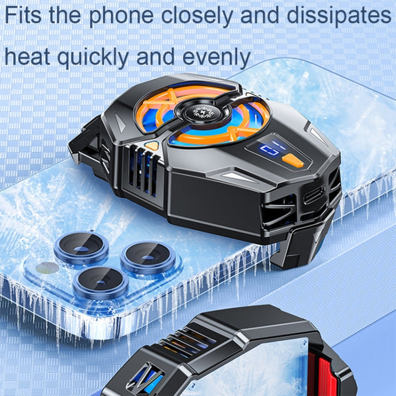 J20 Three-speed Adjustable Semiconductor Refrigeration Mobile Phone Radiator, Style: Electroplated Model