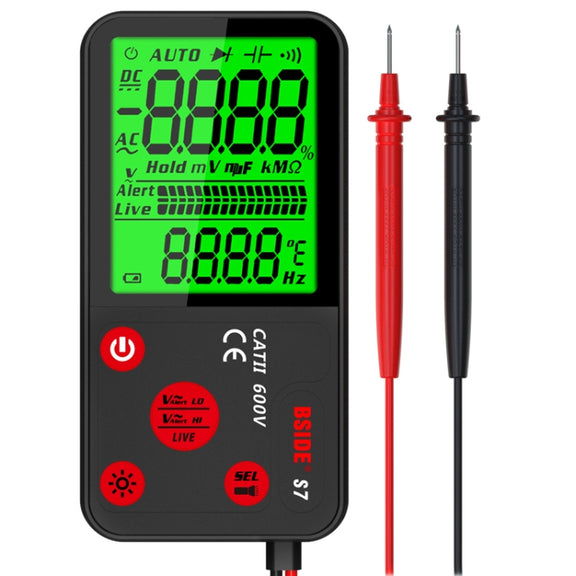 BSIDE ADMS7 Smart Thin Digital Multimeter Counts DC AC Voltmeter, Model: Charging Model With Tool Package