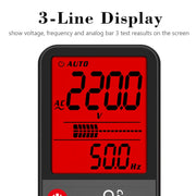 BSIDE ADMS7 Smart Thin Digital Multimeter Counts DC AC Voltmeter, Model: Charging Model With Tool Package