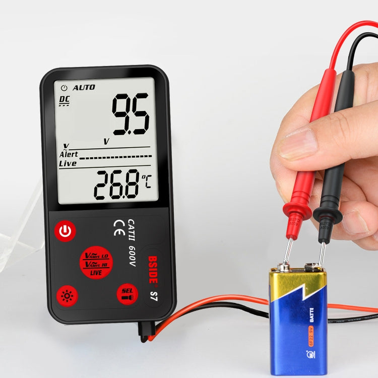 BSIDE ADMS7 Smart Thin Digital Multimeter Counts DC AC Voltmeter, Model: Standard Charging Model