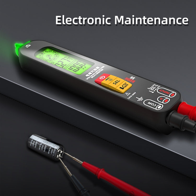 BSIDE S6 Smart Digital Multimeter Current Test Pen Capacitance Temperature Voltage Detector(Charging Model)