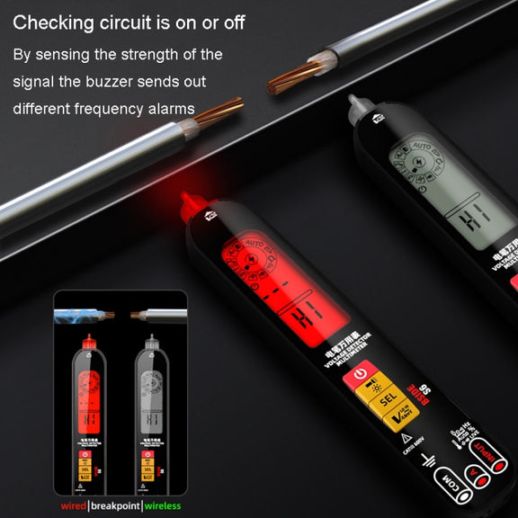 BSIDE S6 Smart Digital Multimeter Current Test Pen Capacitance Temperature Voltage Detector(Charging Model)