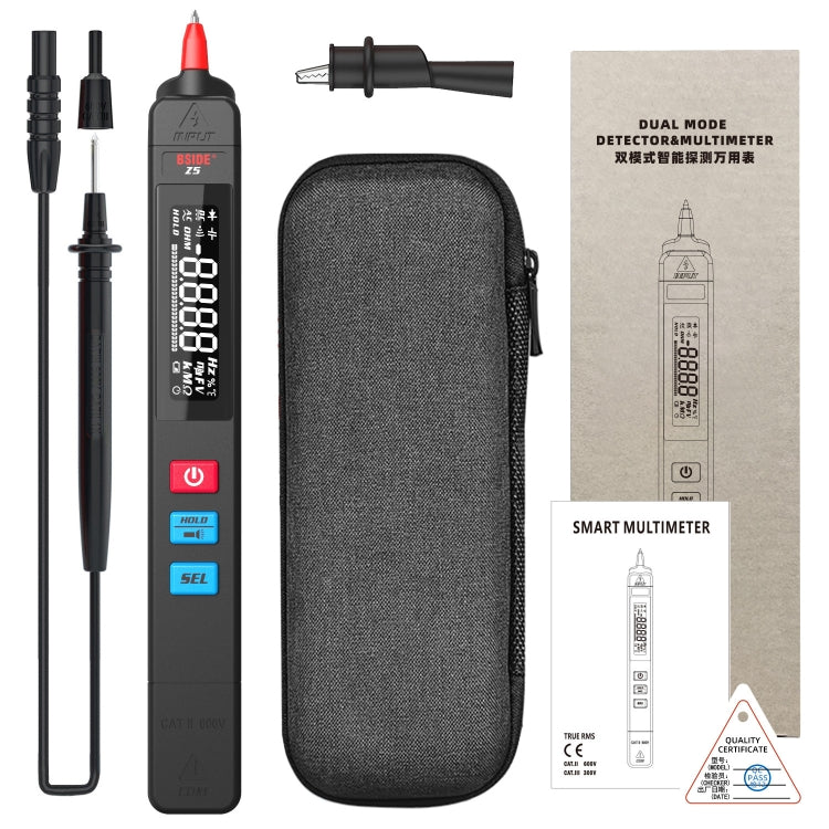 BSIDE Z5 Smart Pen Multimeter Backlight LCD 6000 Counts Auto Voltage Detector