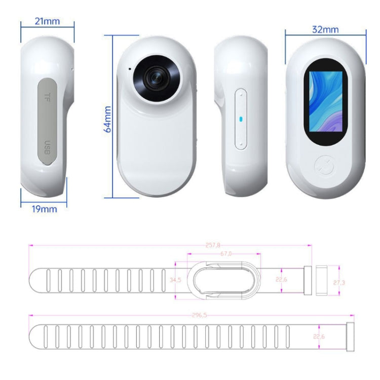 Magnetic Thumb Camera Portable HD Camera For Outdoor Cycling, Model: Standard+Pet Silicone Collar - free shipping - PMC Jewellery - Order now!