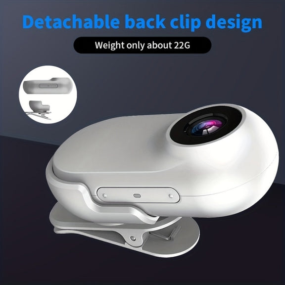 Magnetic Thumb Camera Portable HD Camera For Outdoor Cycling, Model: Standard+Pet Silicone Collar