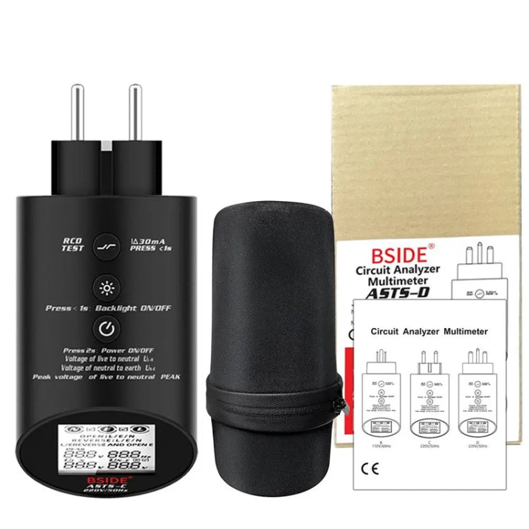 BSIDE ASTS Circuit Analyzer Plug Power Tester UK Plug