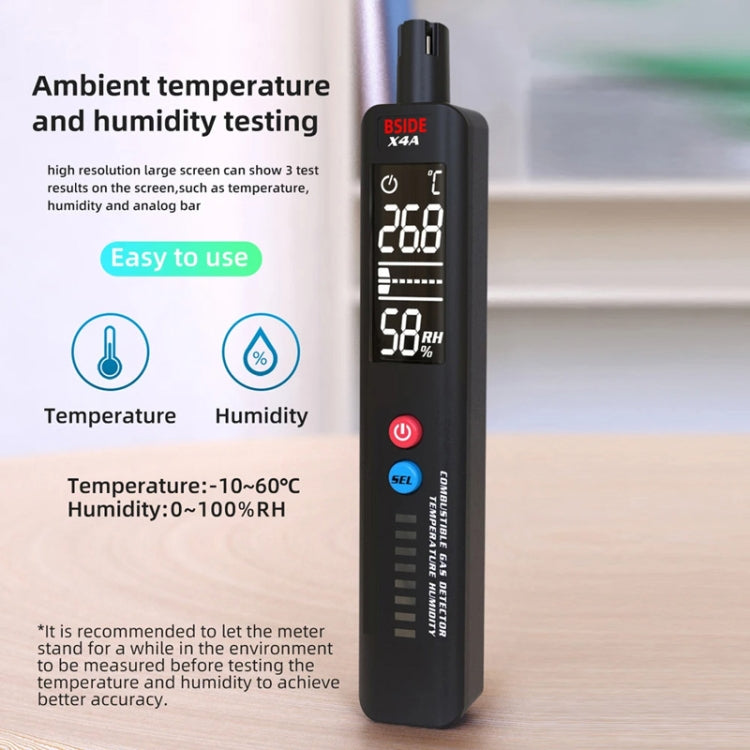 BSIDE X4A Portable Combustible Gas Detector Gas Leakage Alarm