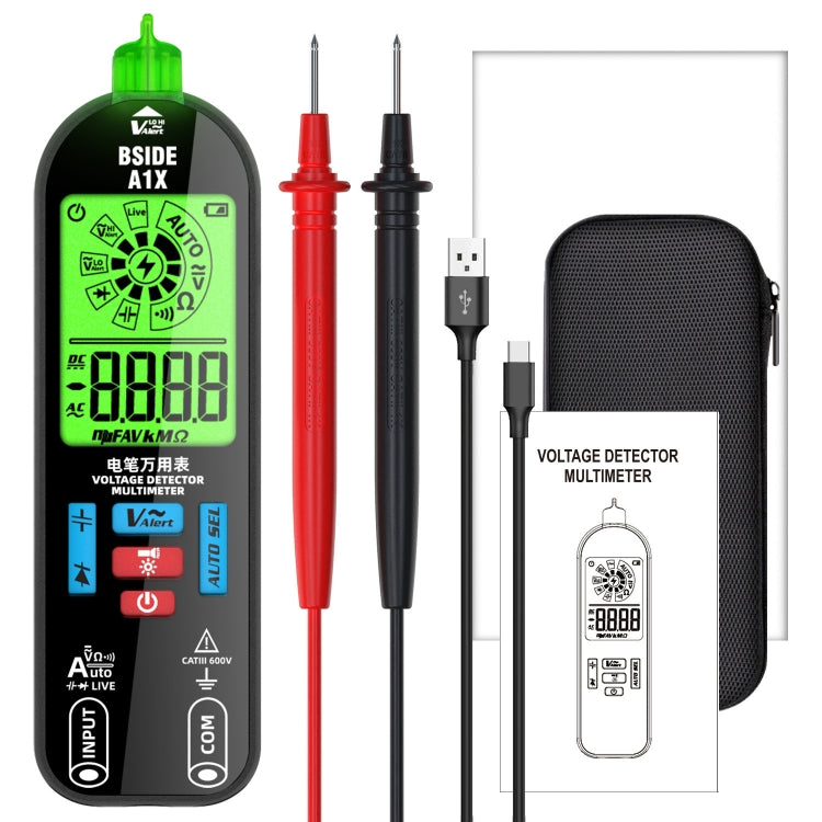 BSIDE A1X Charging Model Mini Digital Electric Pen Intelligent Automatic Merit Multimeter, Specification: With Tool Pack - free shipping - PMC TechLife - Order now!