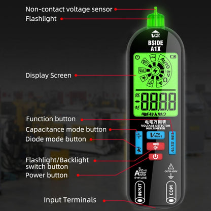 BSIDE A1X Charging Model Mini Digital Electric Pen Intelligent Automatic Merit Multimeter, Specification: Standard - Digital Multimeter by BSIDE | Online Shopping South Africa | PMC Jewellery | Buy Now Pay Later Mobicred